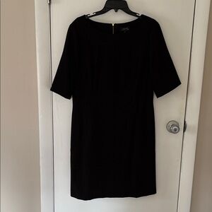 Tahari Black Midi Shift Dress